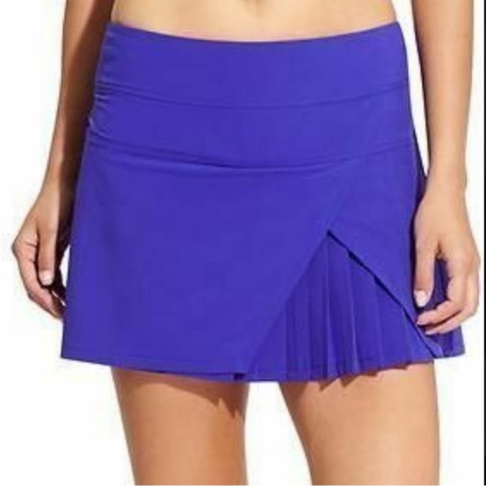 Athleta Sneaky Pleats Vibrant Blue Tennis Pickleball Golf Skort